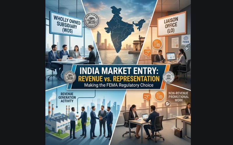 India Market Entry Wholly Owned Subsidiary WOS vs Liaison Office LO FEMA Regulatory Comparison